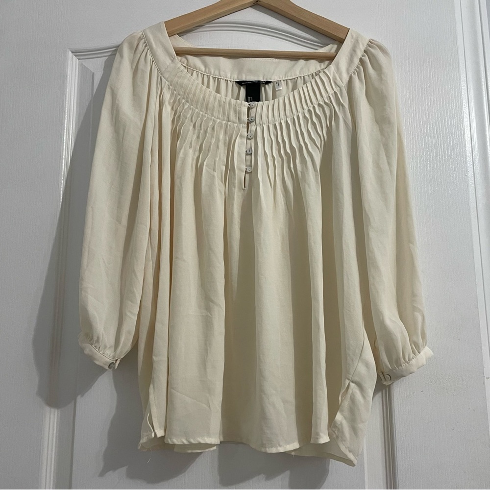 H&M Maternity Long Sleeved Cream Top Small